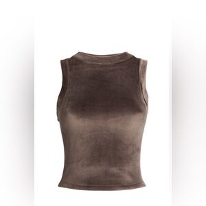 SKIMS Women’s Velour Crewneck Tank Top Sienna Brown  Stretch PLUS SIZE Size L